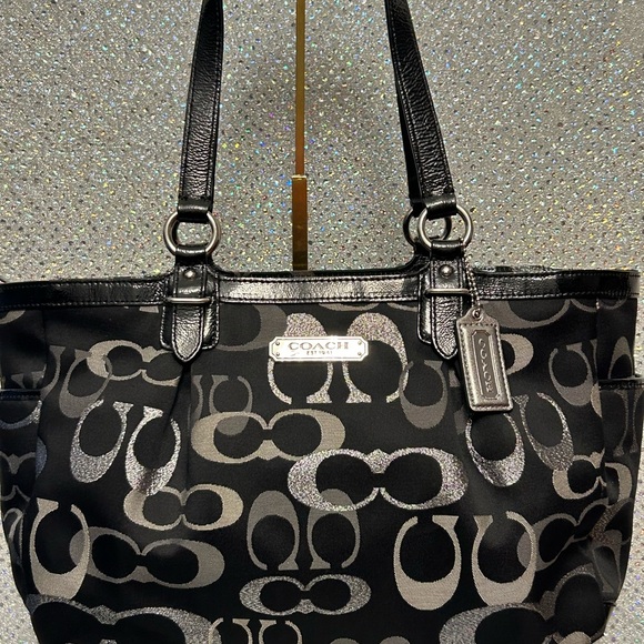 Coach Handbags - Coach Black and Gray Tote Bag
